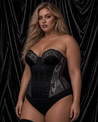 Black Satin & Lace Corset